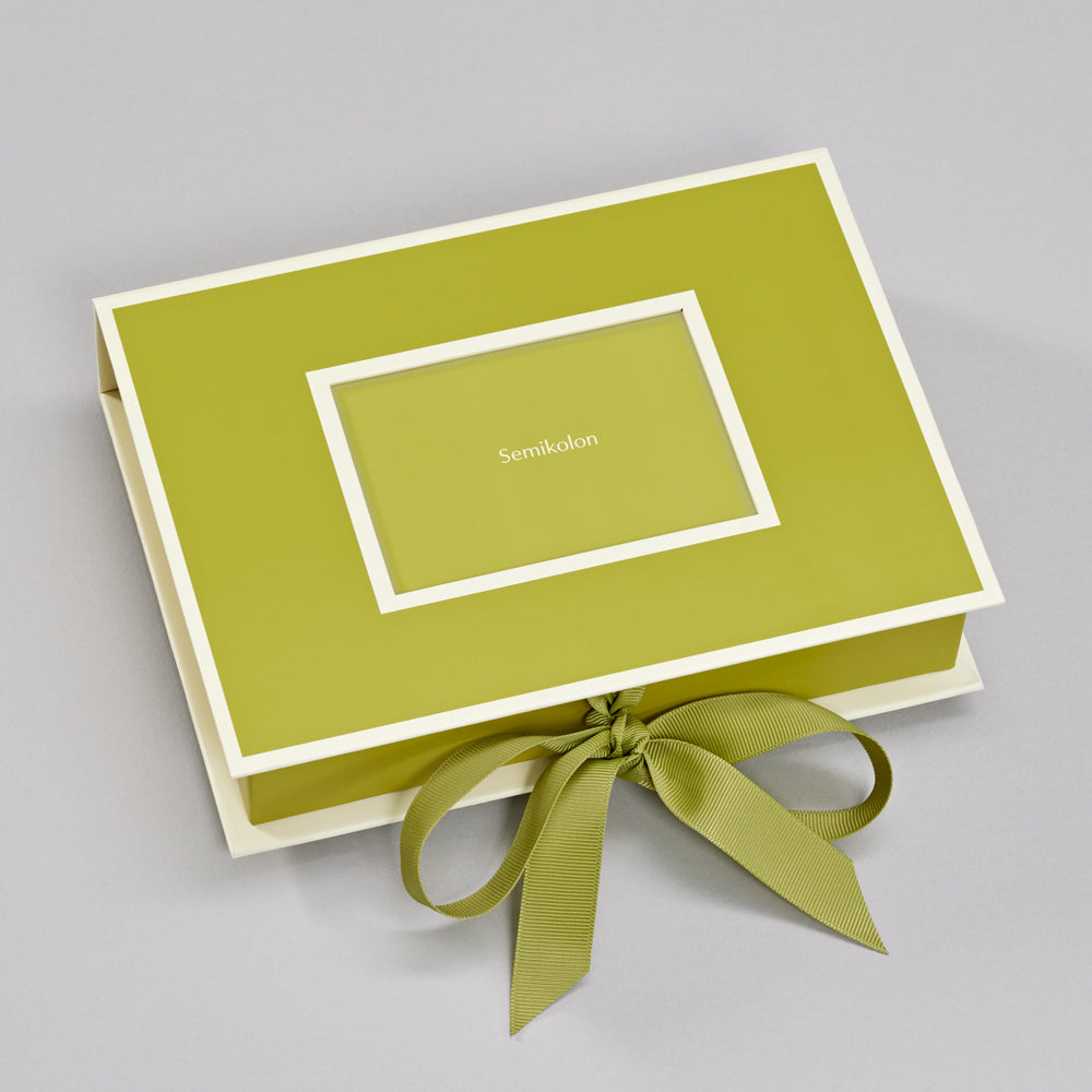 Small photo box with slide-in window